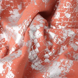 High-elastic double-sided nude-feel yoga wear fabric with acid print.