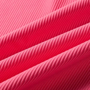 High-elasticity, skin-friendly striped knitted fabric for yoga wear.