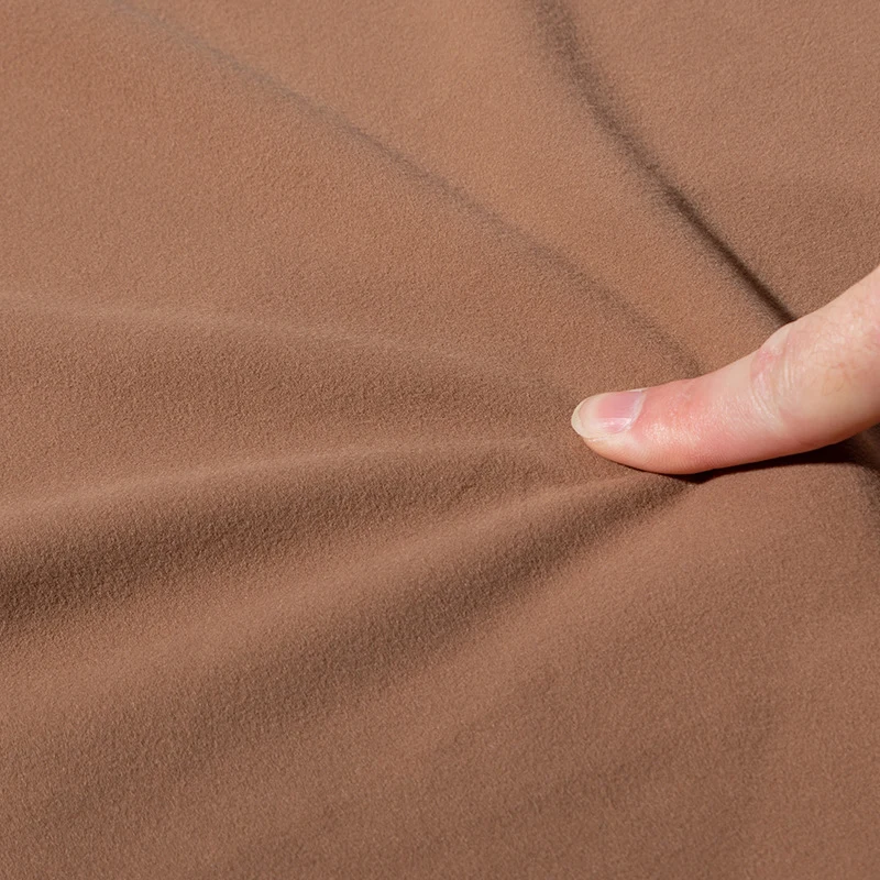 Polyester-spandex fleece high-elasticity brushed double-sided spandex yoga wear fabric